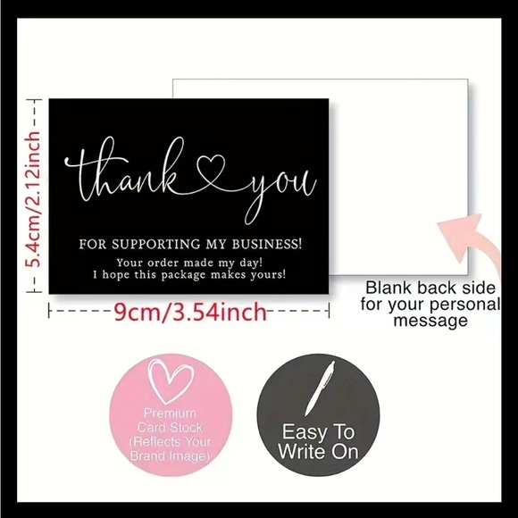 Pack Of 5 Thank You Cards - Our Loving Thoughts Support You In Proof - View #9